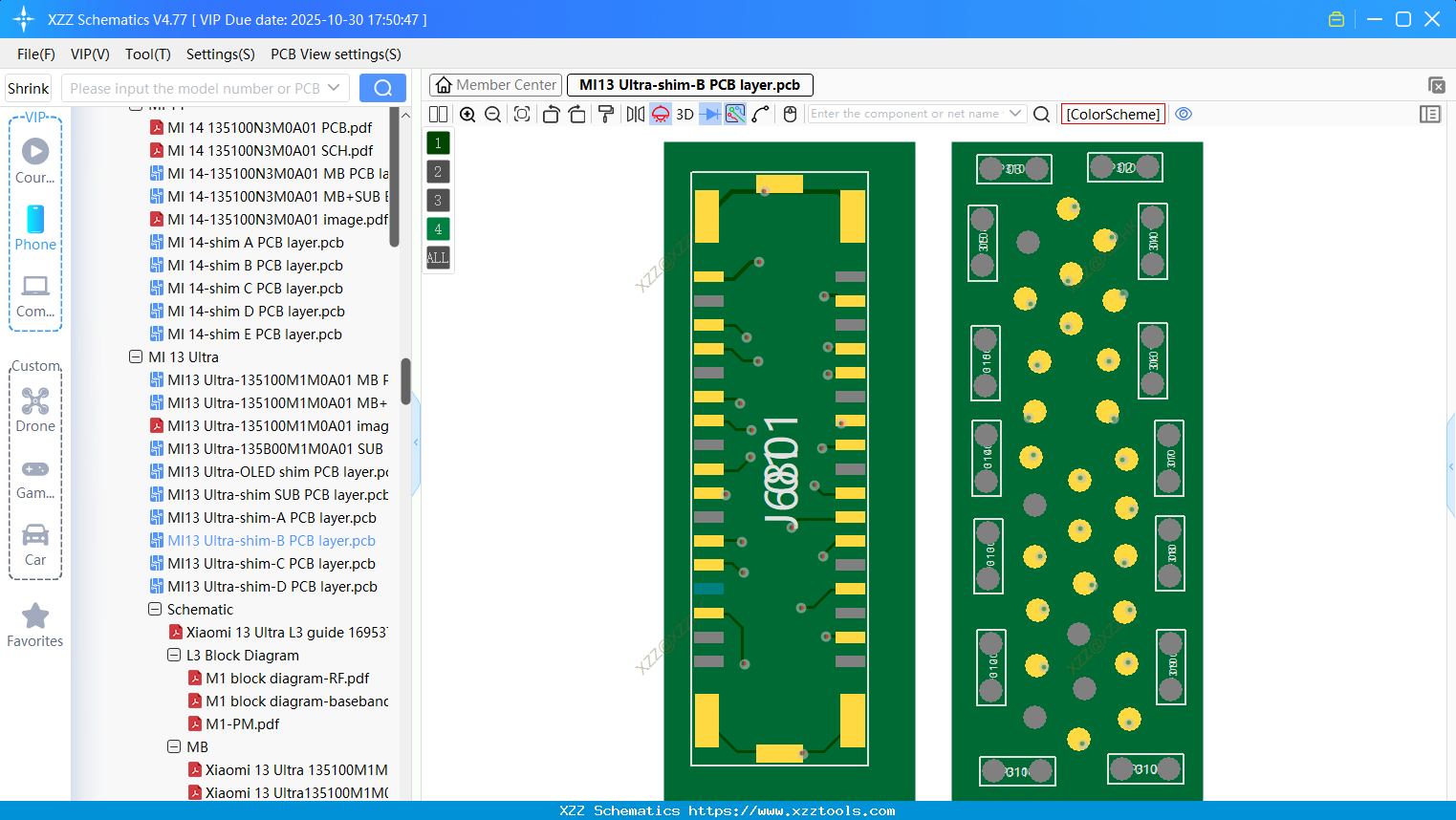 Xiaomi MI13 Ultra-shim-B PCB Layer